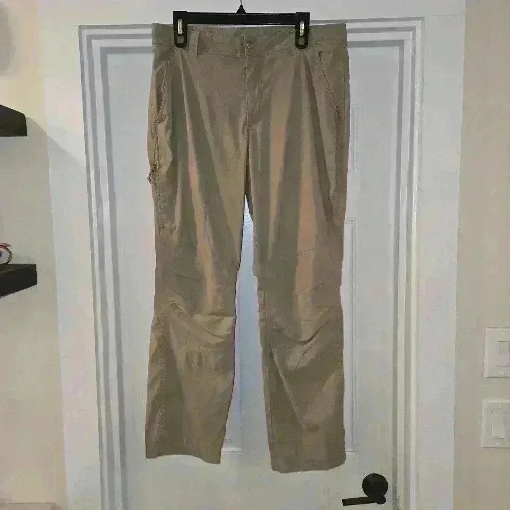 Columbia Omni Sheild Mens Straight Leg Activewear Hiking Pants Tan Size 34